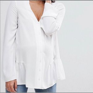 NWT maternity white blouse!!!